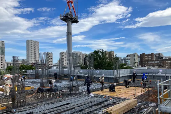 建築物基礎の鉄筋工事