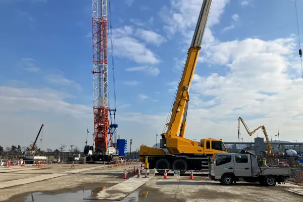 建築現場での土木工事
